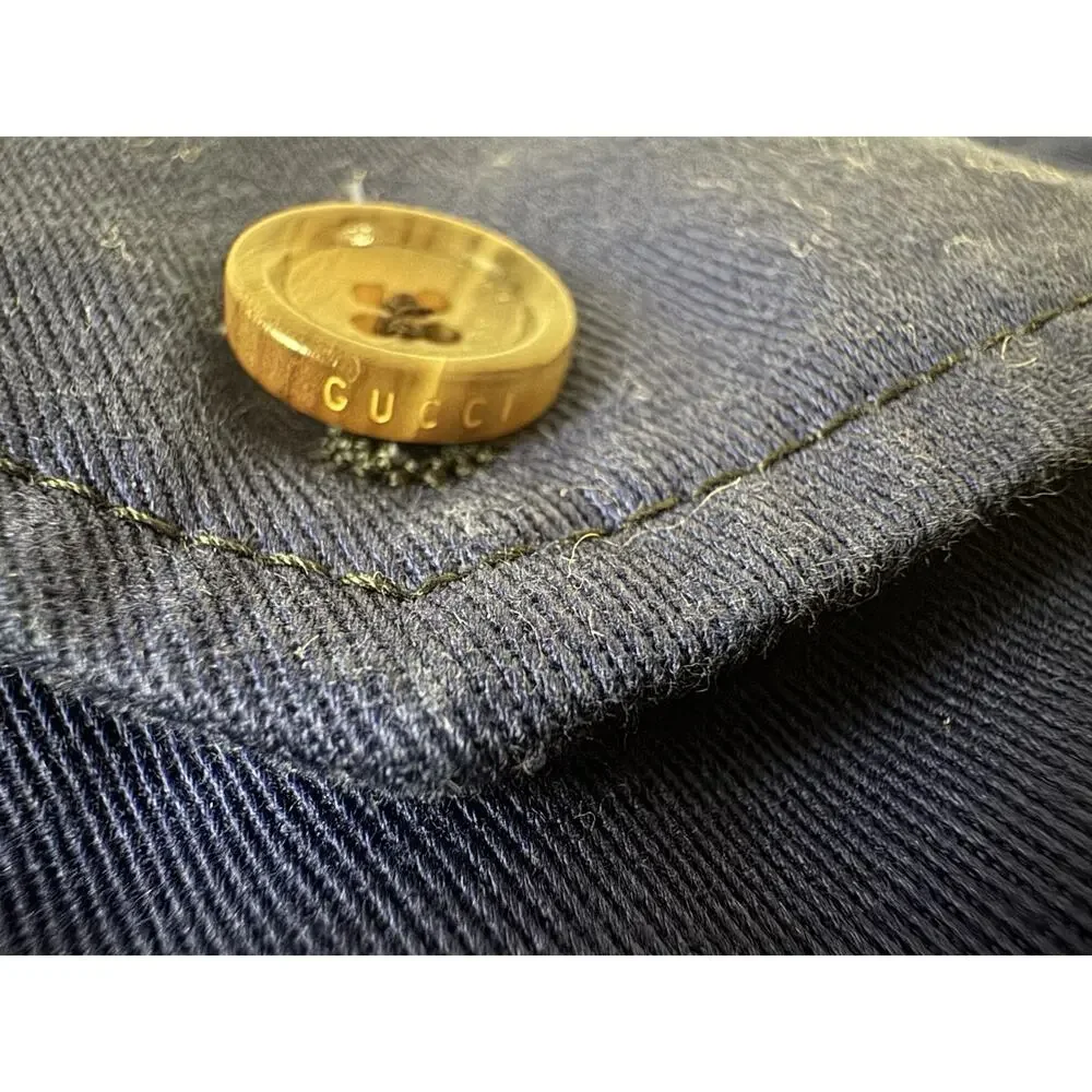New With Tags Gucci Royal Blue Military Cotton Drill Shorts 46EU/30US $95.00